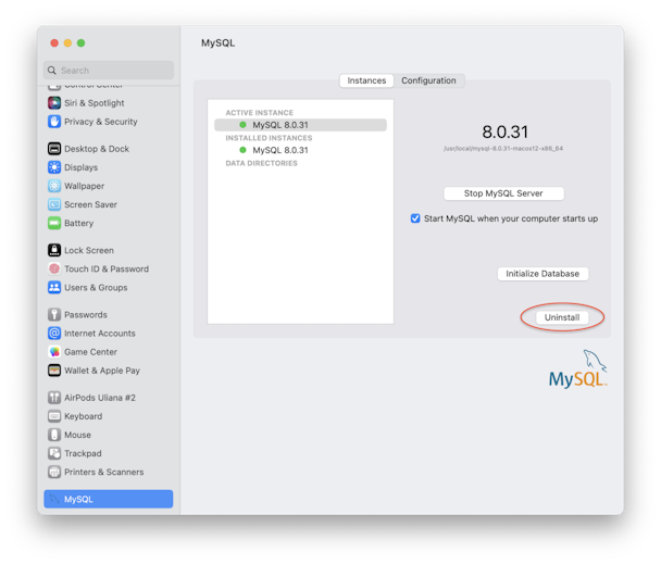 how to uninstall mysql from mac